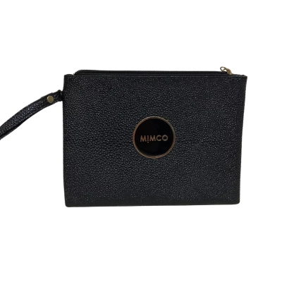 Mimco Womens Black Sparkle Wristlet Pouch