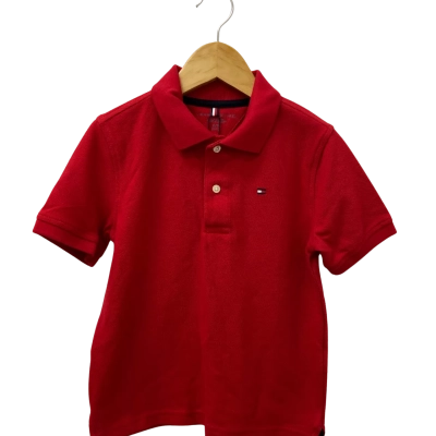 Tommy Hilfiger Boys Size S (6-7 Years) Polo Shirt Red 