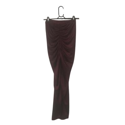 Womens Sheike Size 8 Pulled Midi Skirt Maroon 