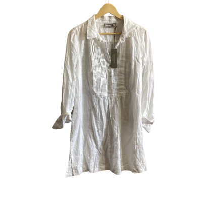 Susan Womens Shirt Dress White, Size 12