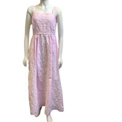 Brand New W.Lane Womens  Size 14 Embroidered Floral Maxi Dress Pink / White