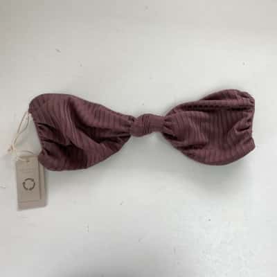 Nude Lucy Espresso Classic Knot Front Bikini Top  Size L