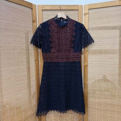 Sandro Womens  Size One Size Mini Dress / Sleeveless Dress  Blue / Red 