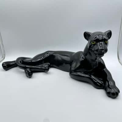 Vintage Ceramic Black Panther 