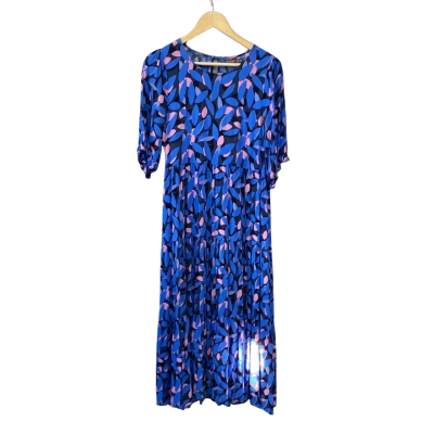 Mister Zimi Womens  Size 10 Midi Dress Blue / Pink  