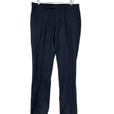 Brand New Oxford Mens Auden Wool Checked Suit Trousers Blue | RRP $249.50