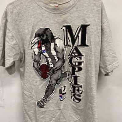 Collingwood AFL Mens  Size M Short Sleeve T-shirt Grey 