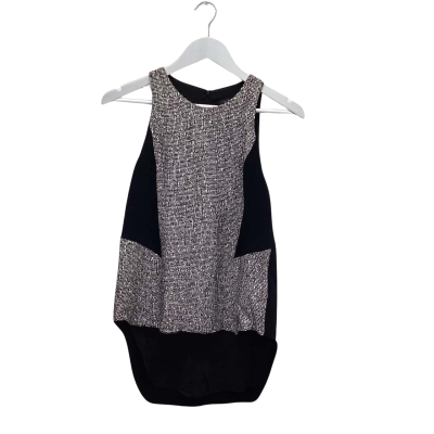 rag & bone NEW YORK Size S Black Mixed Material Tank Top