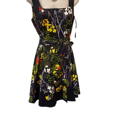 Karen Millen Black Floral Dress  Size 12 