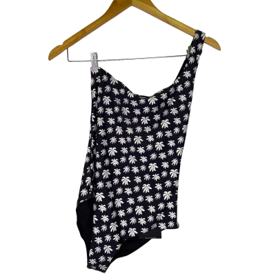 Afends Womens  Size M Onepiece Bathers Black  / Floral / White 