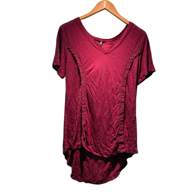 Crossroads Womens  Size XS Short Sleeve Top Maroon 