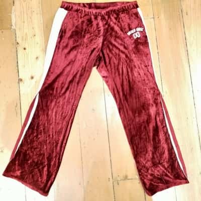 Golden Goose size 16 track pants burgundy