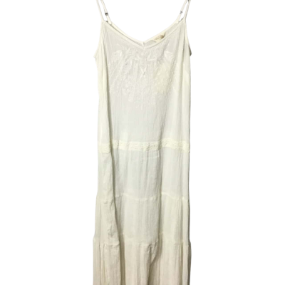  Women’s Size 12 White M&S Maxi Shoestring Dress