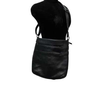 Milleni Woman's Leather Cross Body Bag Black  