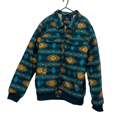 Ringers Western Mens  Size M Front Zipper Blue / Multicoloured / Navy Blue / Orange / Teal / Yellow 