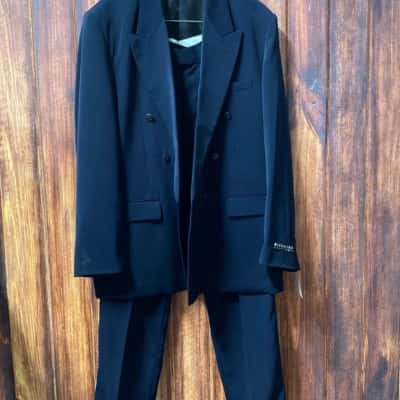 Barrington Bros Mens  Size 32/42R Navy Blue Suit New