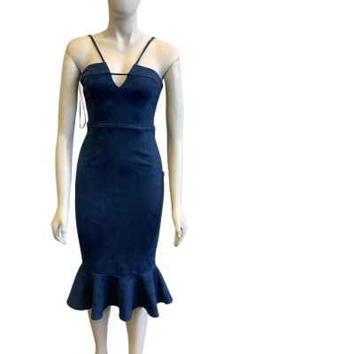 Chancery Women's Size 6 Sleeveless Midi Dress Dark Blue 