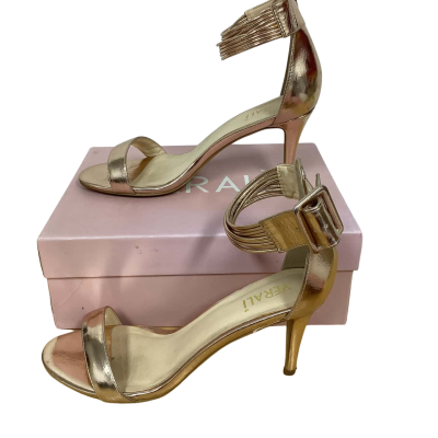 Verali Rose Gold Patent Synthetic Party Heels Size 9