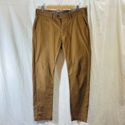 SUPERDRY Size M City Slim Chinos Brown 