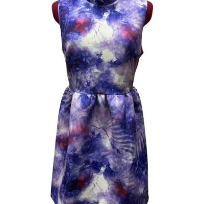 Tokito Womens  Size 12 Sleeveless Dress  Floral / Purple 