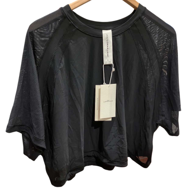 Lorna Jane Womens Active Mesh  Size S Sports Top Black  