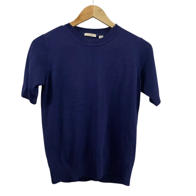 Trenery Womens  Size XS Knit Tee Navy Blue 