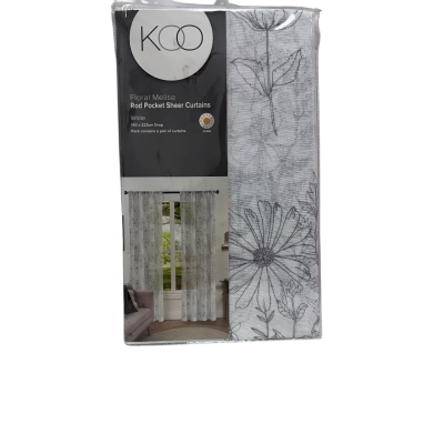 KOO rod pocket sheer curtains