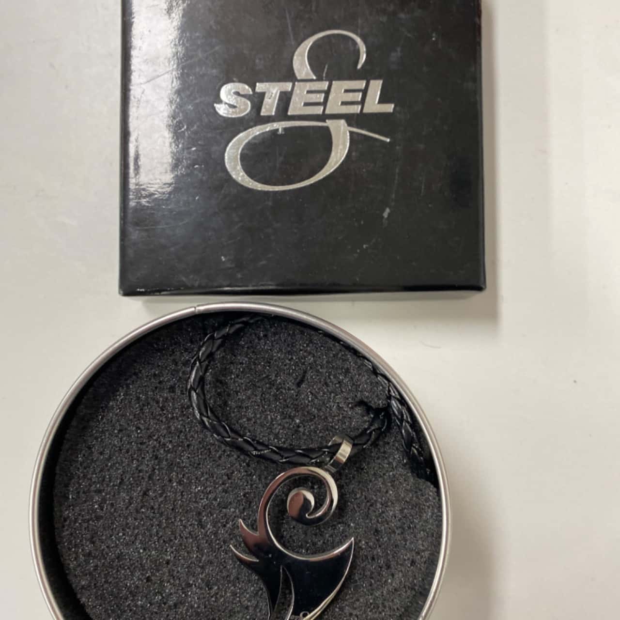 thumbnail image 2 of MENDEL Men's Stainless Steel Gear Pendant Necklace - 25 Inch Chain, Silver 2 of 3