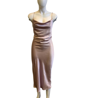 BNWT One Palm Women's Size 14 Coachella Midi Slip Dress Nude 