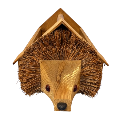Wooden Hedgehog Boot Shoe Cleaning Brush With Storage Tray & Handle