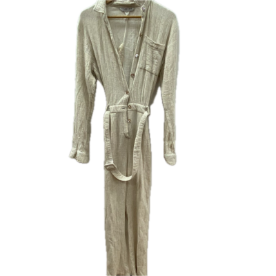 Maurie & Eve Womens Jumpsuit Beige Size 10