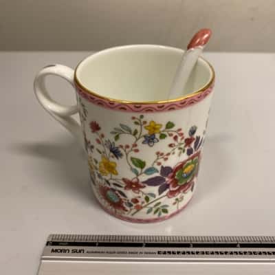 Wedgwood Chrysanthemum Bone China Mug And Teaspoon
