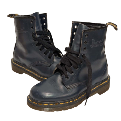 Dr Martens 1460 Navy Leather Boots - Made in England - Read Desc.
