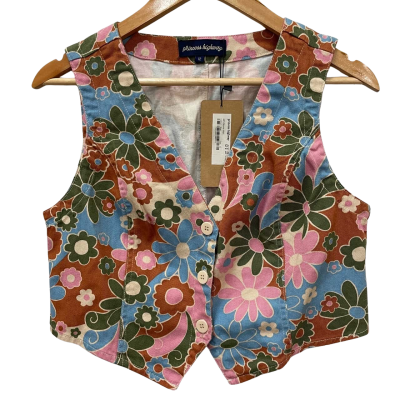 Princess Highway Blue Floral 60’s Donna Vest Size 12