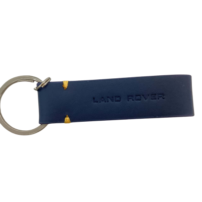  Land Rover Leather Loop Keyring Unisex Navy Blue 