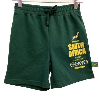  Springbok Rugby Shorts  Size 10 / 9  Green 