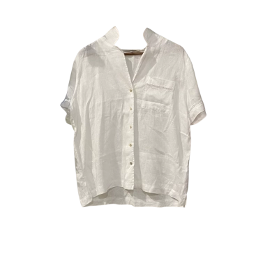  Womens  Size 10 - 12 / M Short Sleeve Shirt White 