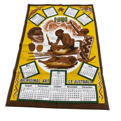 Vintage 1981 Australian Souvenir Tea Towel 
