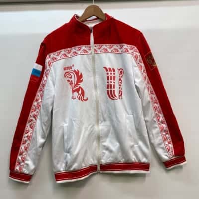 BOSCO Russian Olympic Team Zip Up Jersey Size XXL Jersey Red / White 