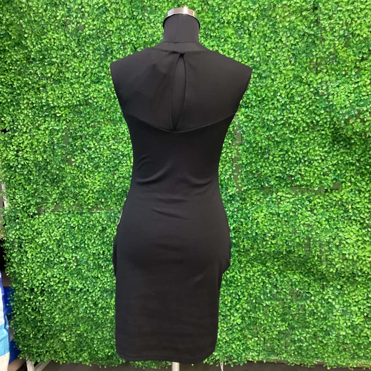 Lipsy Womens Size 10 Bodycon Dress/ Sleeveless Dress Black / Nude (s)