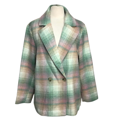 Suzanne Grae Pastel Check Blazer size XXL