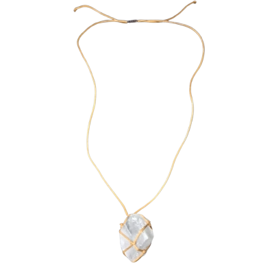 Rough Clear Quartz Adjustable Necklace