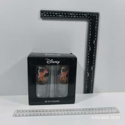 Disney Set Of 2 Bambi Glasses PreOwned As New 