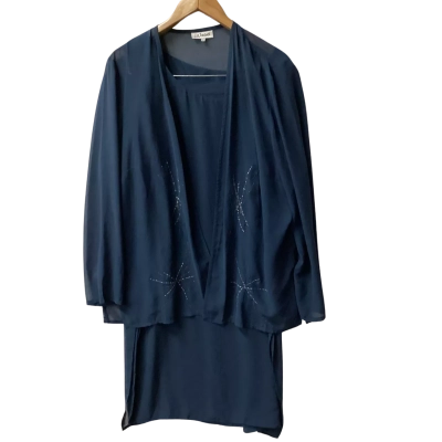 Liz Jordan Womens  Size 18 Blue skirt top jacketA