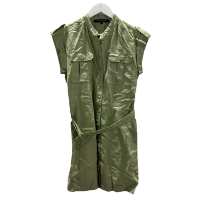French Connection Women's Size 6 Linen Khaki Green Work Dress