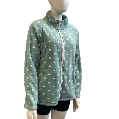Brand New Savannah Womens  Size 12 / L Sherpa Fleece Jacket Green / White