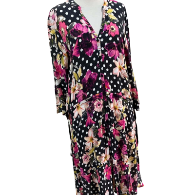 Grace Hill Womens  Size 12 Floral Dress tie waist dress NEW