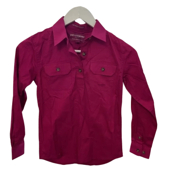 Just Country - Kenzie Workshirt Kids Size M Pink shirt
