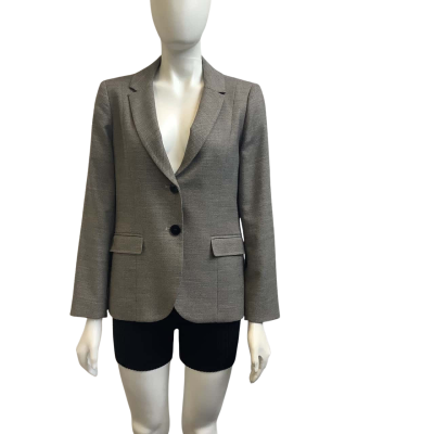 Perri Cutten Womens  Size 12 Two Button Blazer Grey Mix