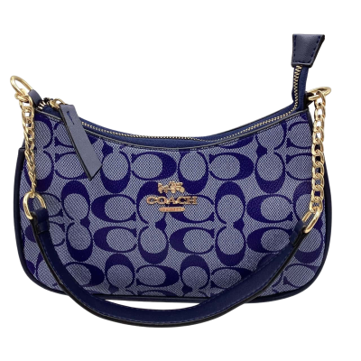 Coach New York Womens Navy Blue Shoulder Bag 